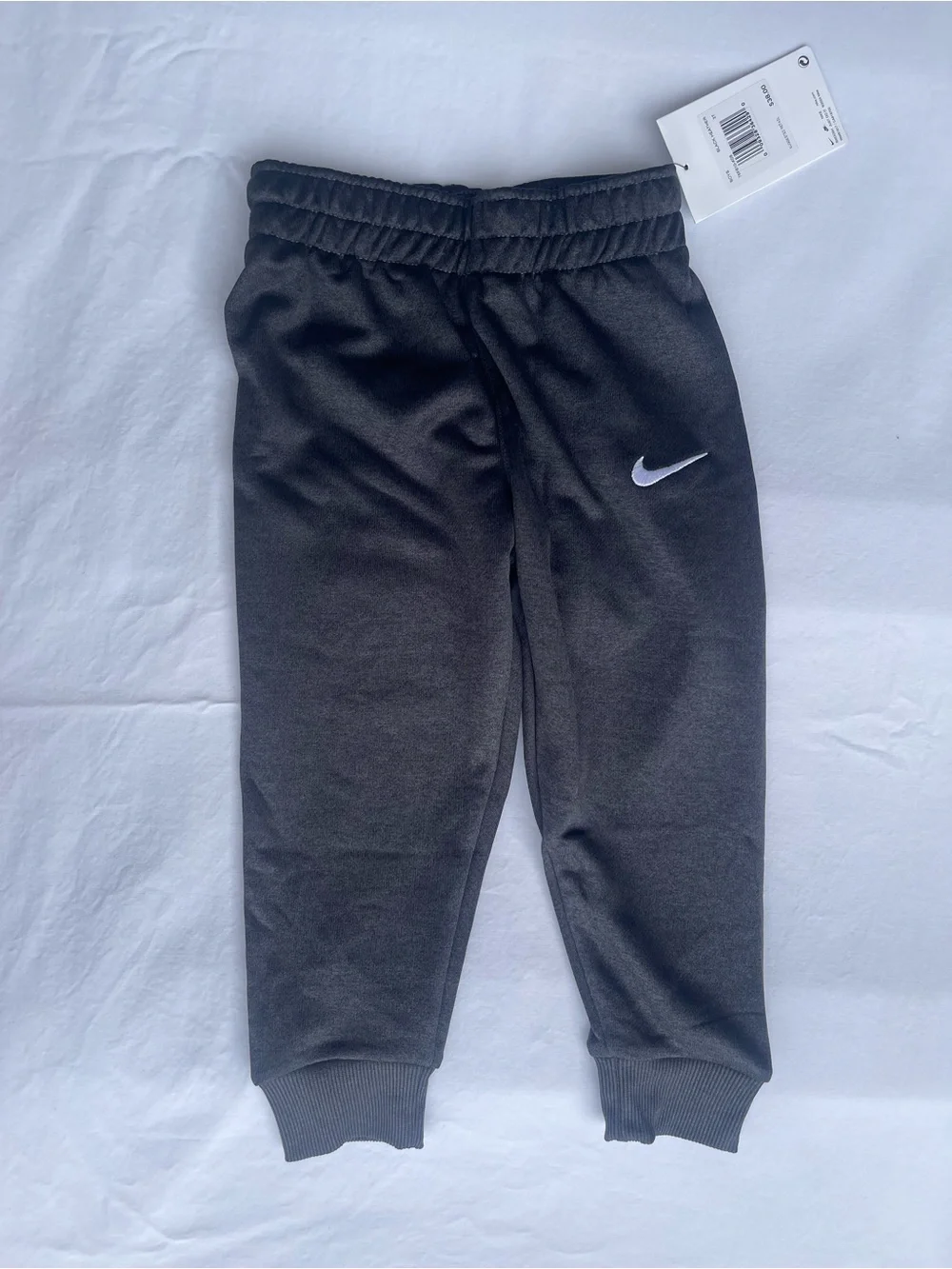 Nike Kids Black Jogger Sweatpants‎ with White Swoosh